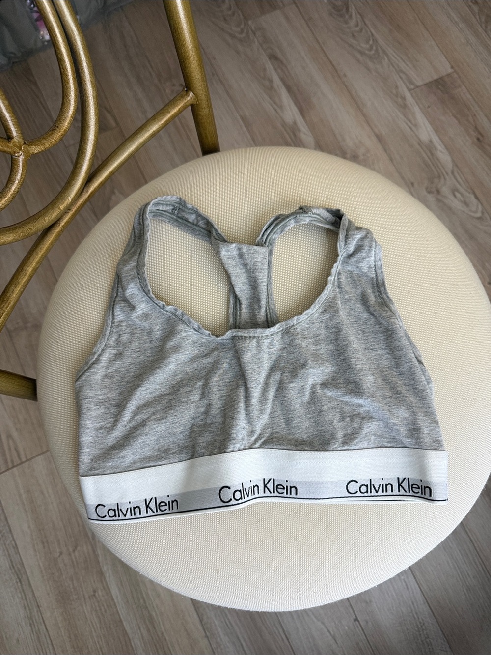 Calvin Klein Light Gray Seamless Racerback Bralette
